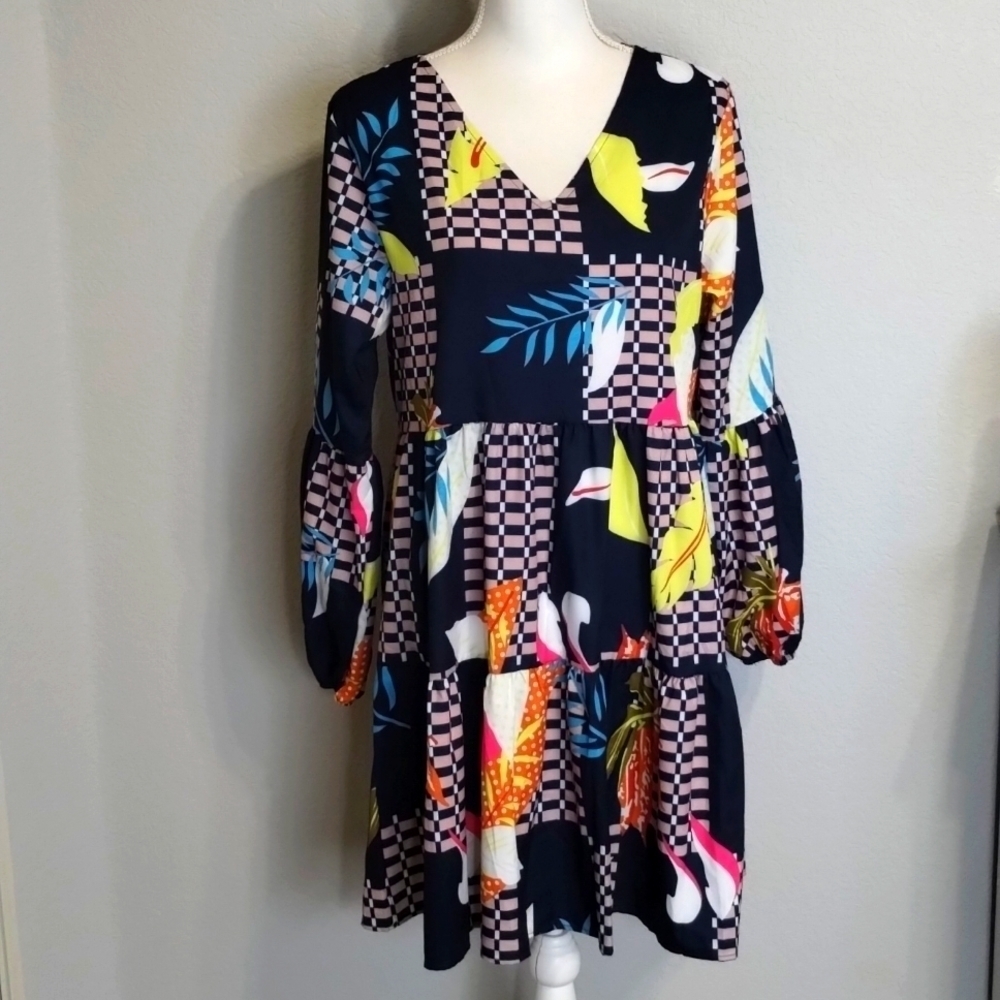 Colorful Patterned Women's Dress